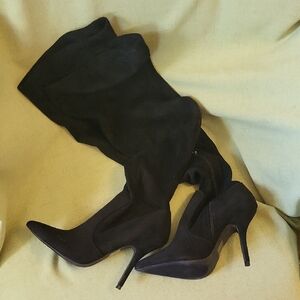 Fashion Nova Black Over the Knee Boots